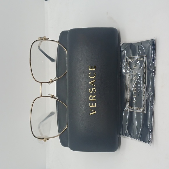 NWT RX-ABLE VERSACE EYEGLASS FRAMES 1283 GOLD UNISEX - Picture 1 of 9